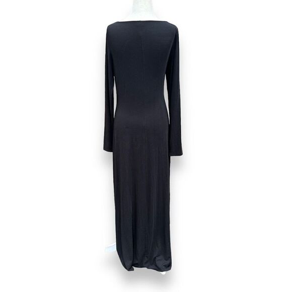 Aritzia Wilfred Black Neptune Dress Maxi Bodycon Size Medium - Picture 3 of 13